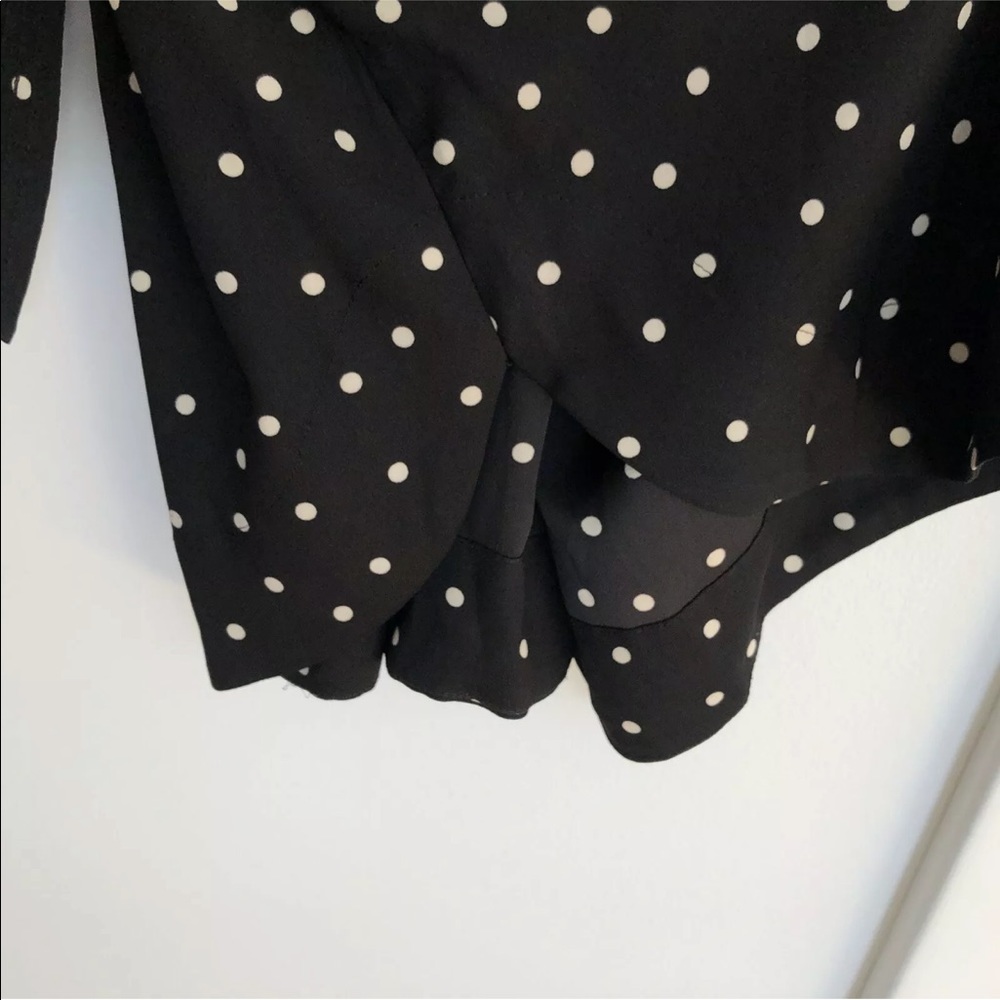 Ann Taylor polka dot shirt dress black and white - Picture 2 of 12